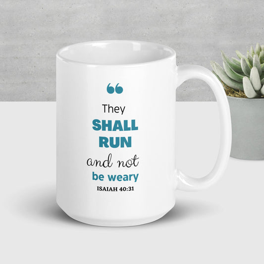 Not Be Weary Coffee Mug coffee mug, coffee cup,  mugs, mug cups, mug quotes, mug coffee, Isaiah 40:31, wakalangka